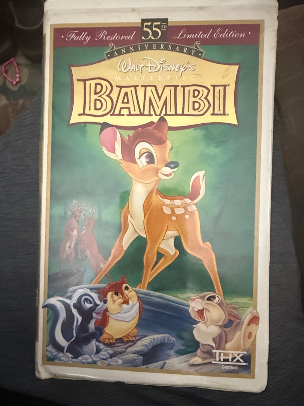 Walt Disney's Bambi 55th Anniversary VHS - Teal & Tan Cover